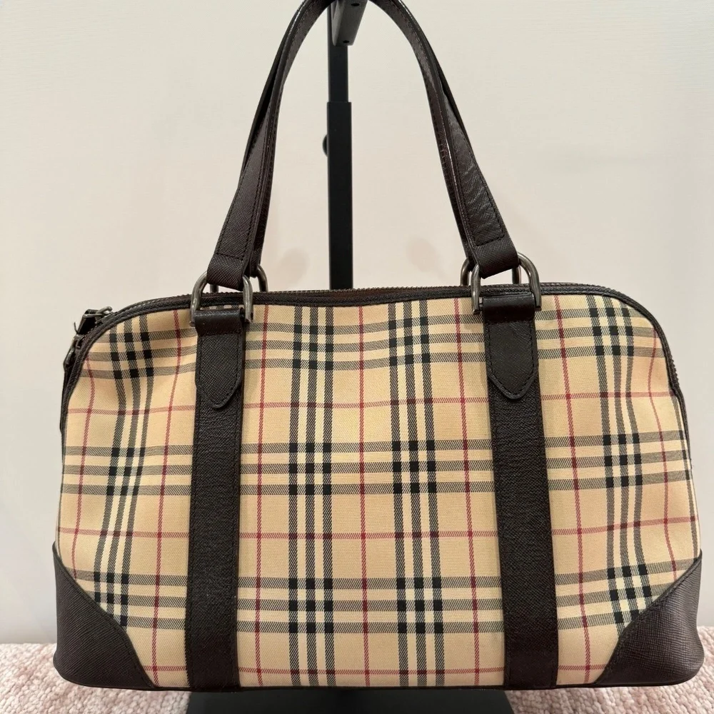 Burberry Vintage Nova Check Satchel